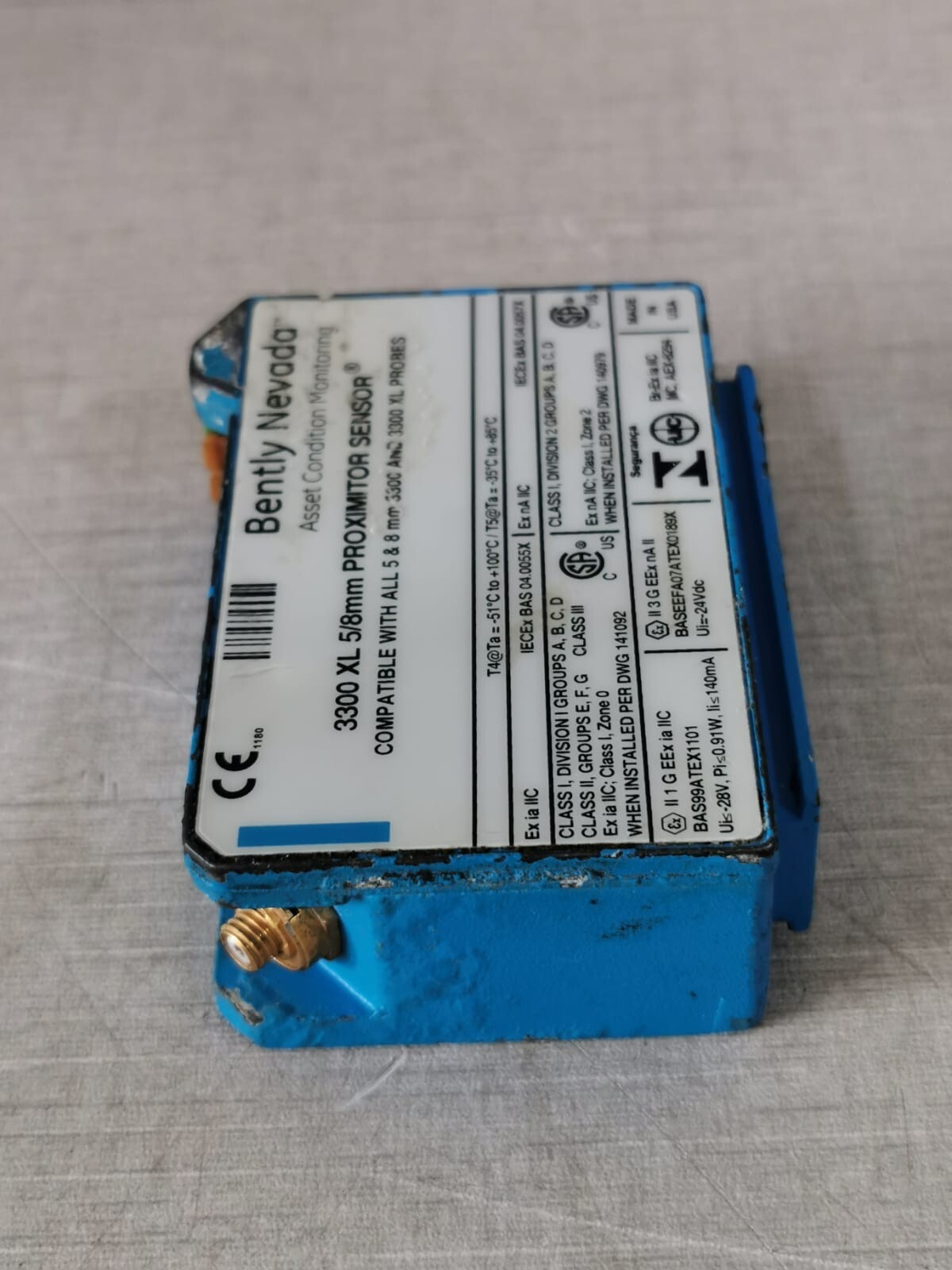 Bently Nevada 330180-12-05 Bently Nevada 3300 XL, 5/8 mm PROXIMITOR SENSOR 330180-12-05 6