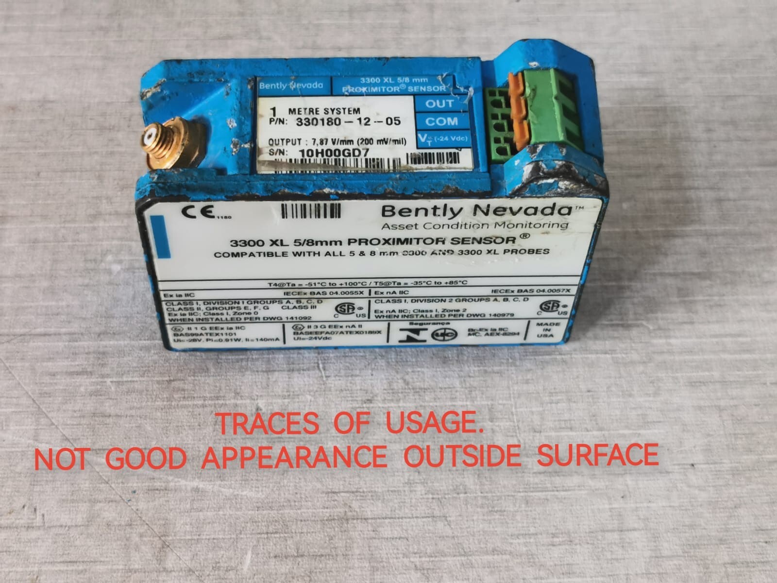 Bently Nevada 3300 XL, 5/8 mm PROXIMITOR SENSOR 330180-12-05