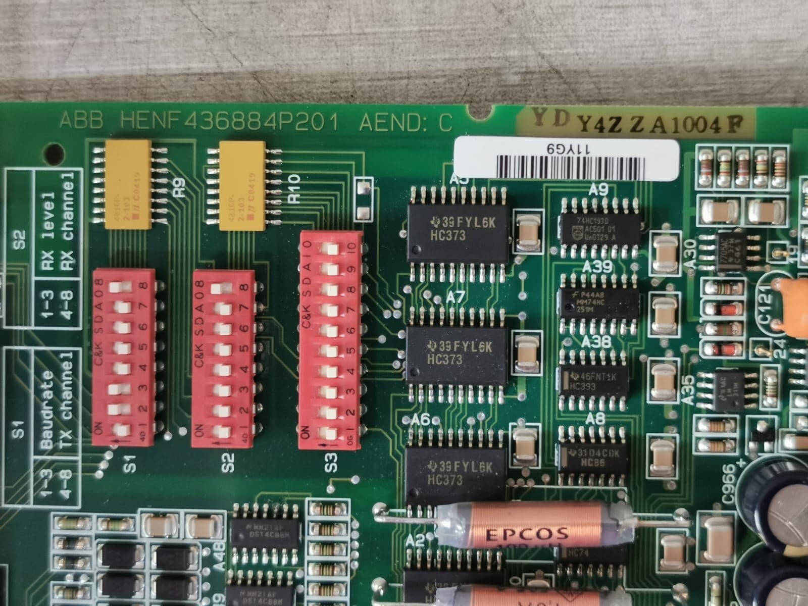 ABB HENF209637R0005 ABB HENF209637R0005, G4AE PCB Card 4