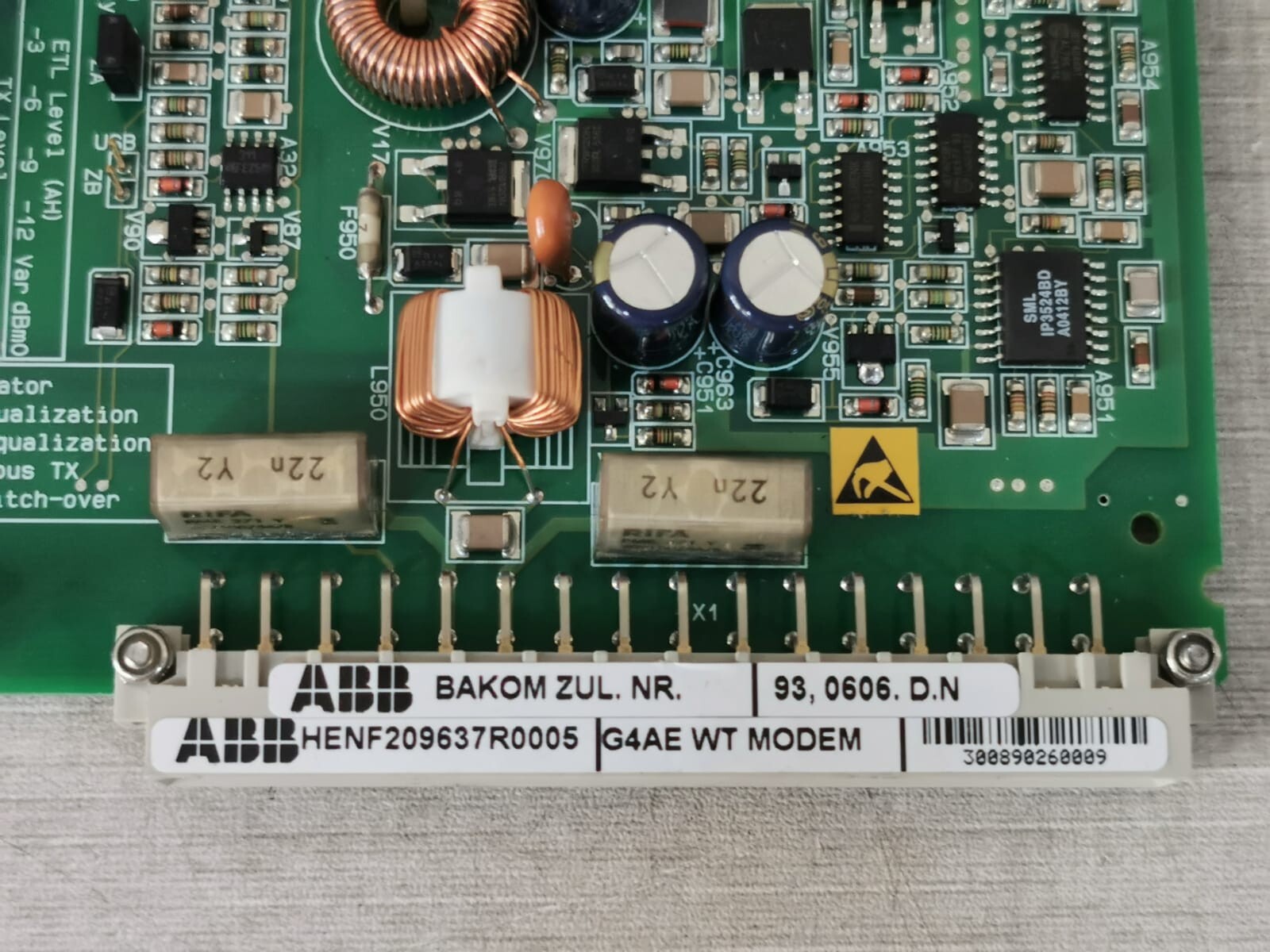 ABB HENF209637R0005 ABB HENF209637R0005, G4AE with MODEM PCB Card 2