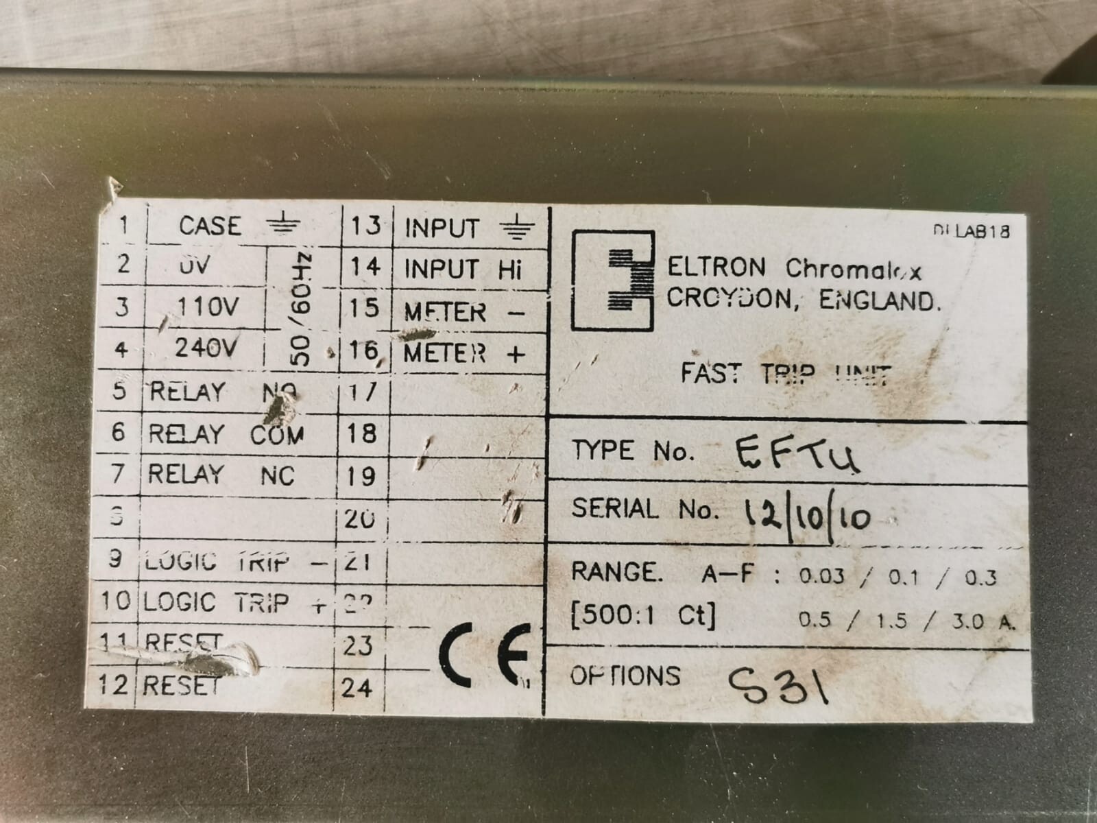 ELTRON EFTU ELTRON EFTU FAST TRIP UNIT 2
