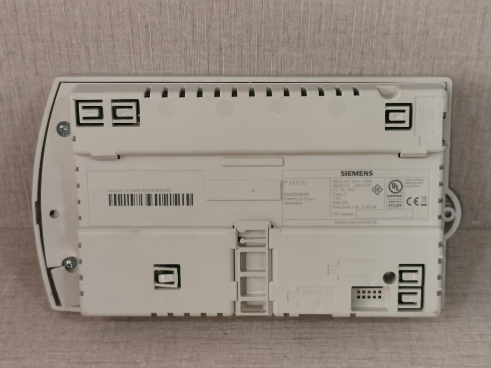 Siemens PXM20 Siemens PXM20 Operator Unit | 50/60 Hz, 3 W, 6 VA 9