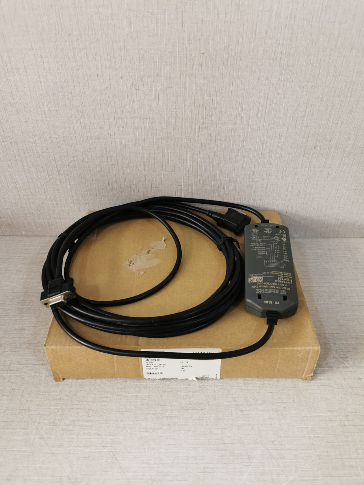 SIEMENS 6ES7-901-0XA0 S7-200 / RS232 / PPI MULTI-MASTER CABLE