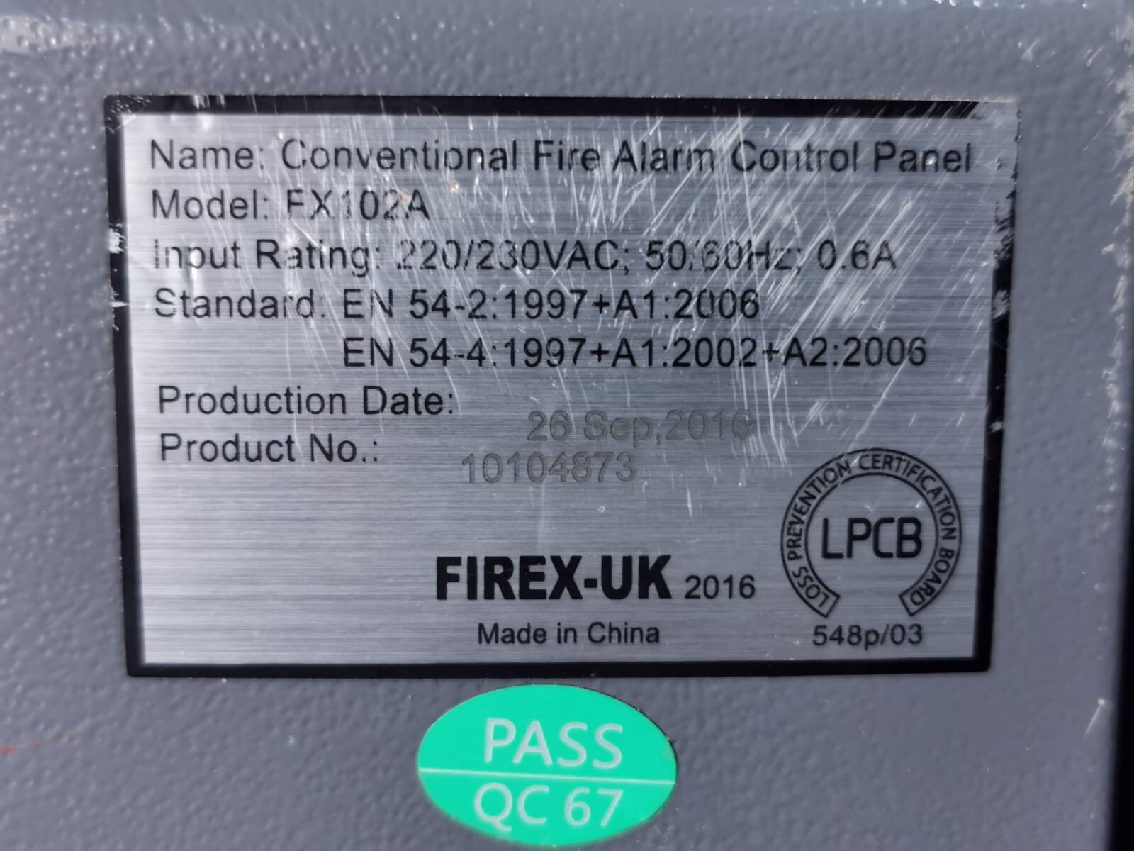 FIREX-UK FX102A FIREX-UK FX102A Conventional Fire Alarm Control Panel 2