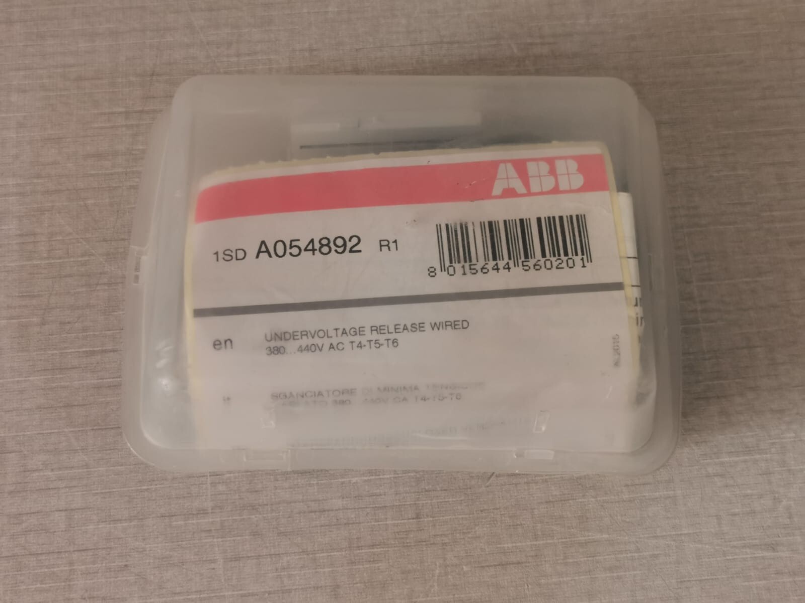 ABB 1SDA054892R1 Circuit Breaker Accessory UnderVoltage Release Wired 380-440V
