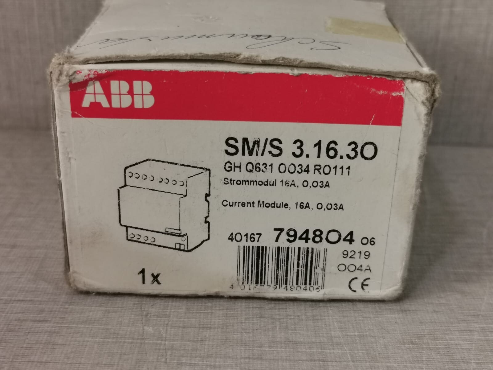 ABB GH Q631 OO34 R0111 ABB i-BUS EIB SM/S 3.16.3O GH Q631 OO34 R0111 CURRENT MODULE 16A O,O3A 5