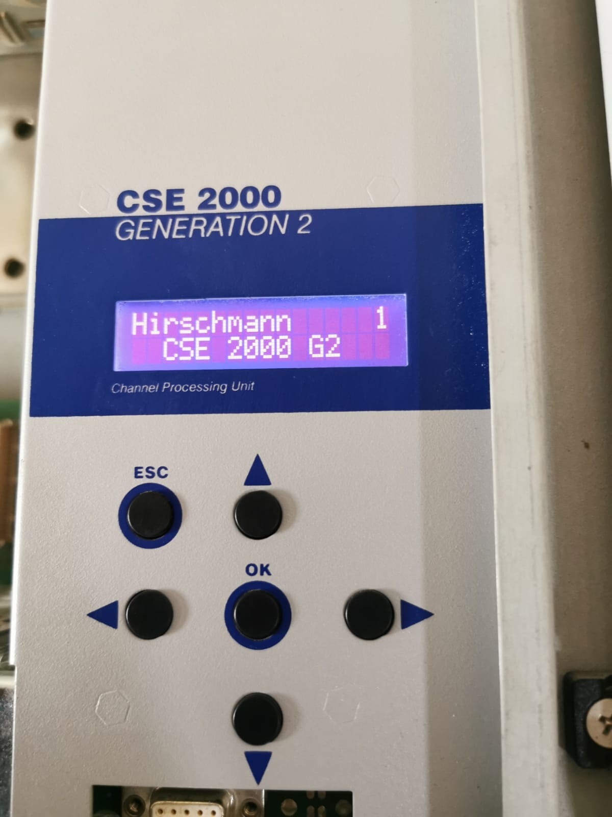 Hirschmann CSE-2000 HIRSCHMANN CSE 2000 GENERATION 2 CHANNEL PROCESSING UNIT 9