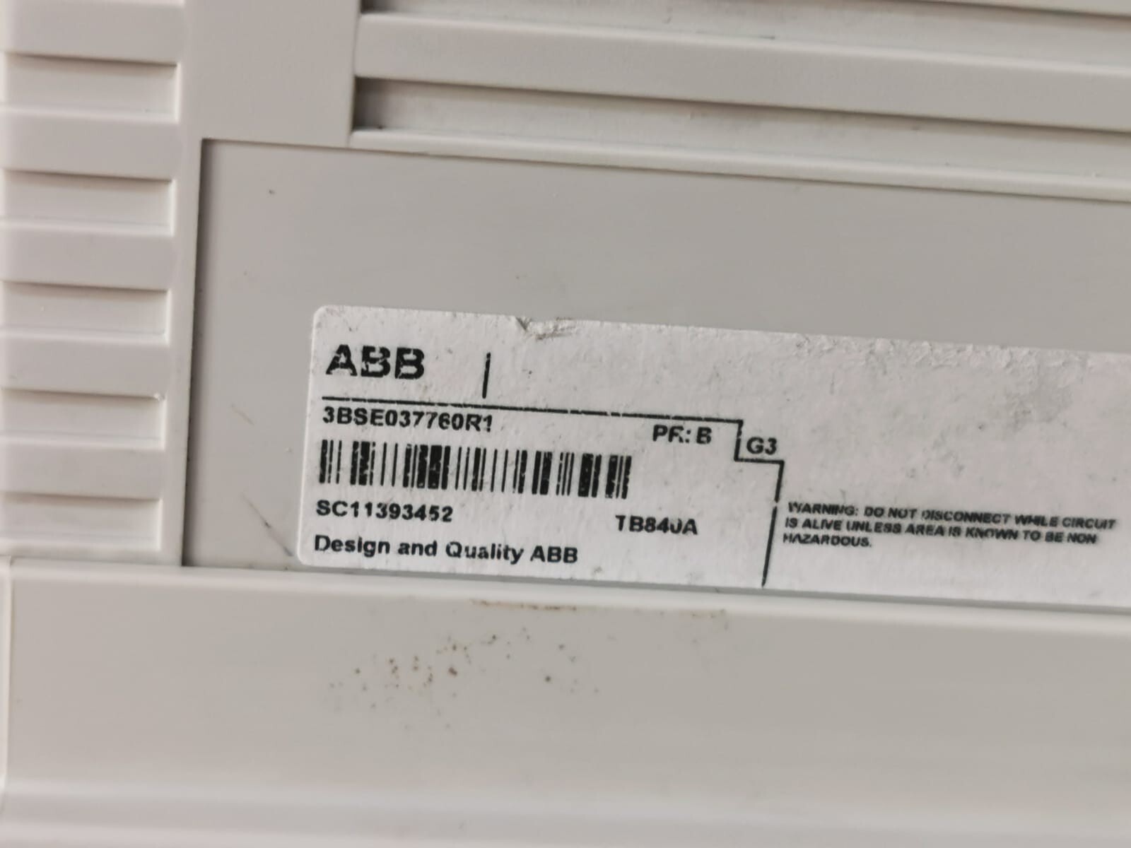ABB 3BSE037760R1 & 3BSE020846R1 ABB TB840A 3BSE037760R1 Redundant Cluster Module with Base 3BSE020846R1 3