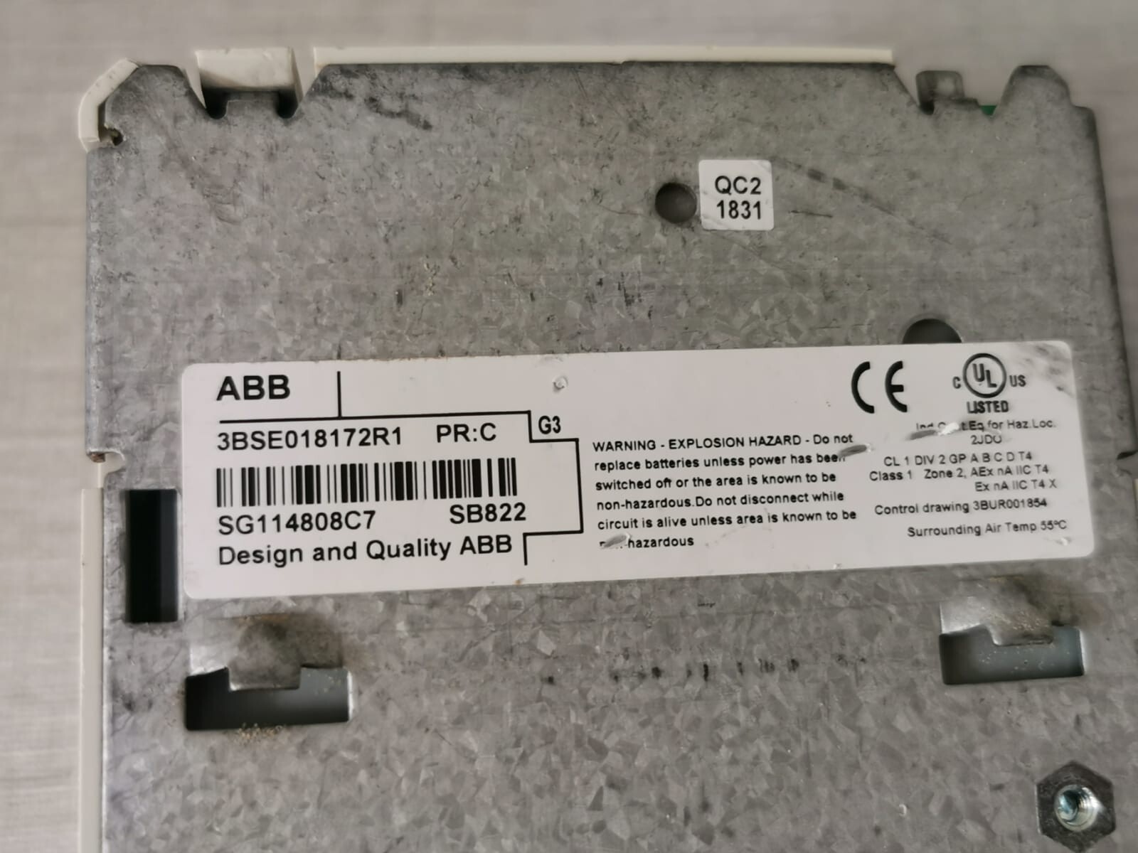 ABB 3BSE018172R1 ABB SB822 3BSE018172R1 Rechargeable Battery Unit 9