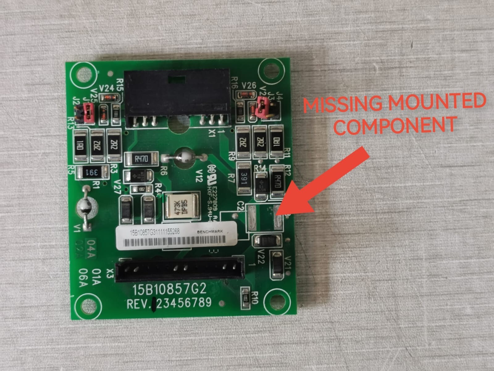 BENCHMARK 15B10857G2 BENCHMARK 15B10857G2 REV. 1 CONTROL BOARD - /Component 3