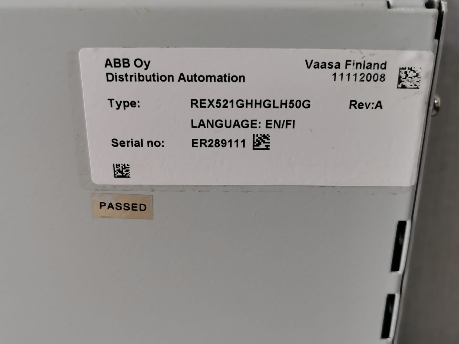 ABB REX521GHHGLH50G REX521 ABB REX521GHHGLH50G Motor Protection Relay 7