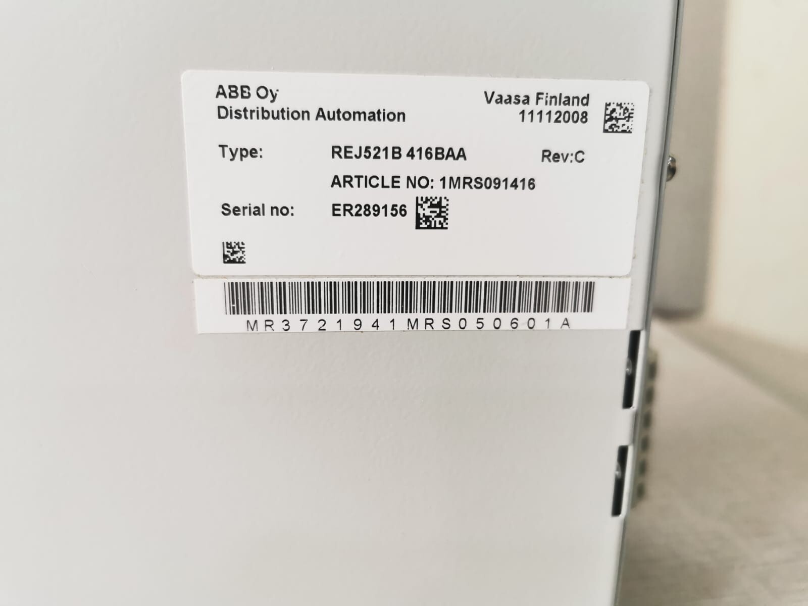 ABB REJ521B416BAA ABB REJ521 PROTECTION RELAY REJ521B416BAA 7