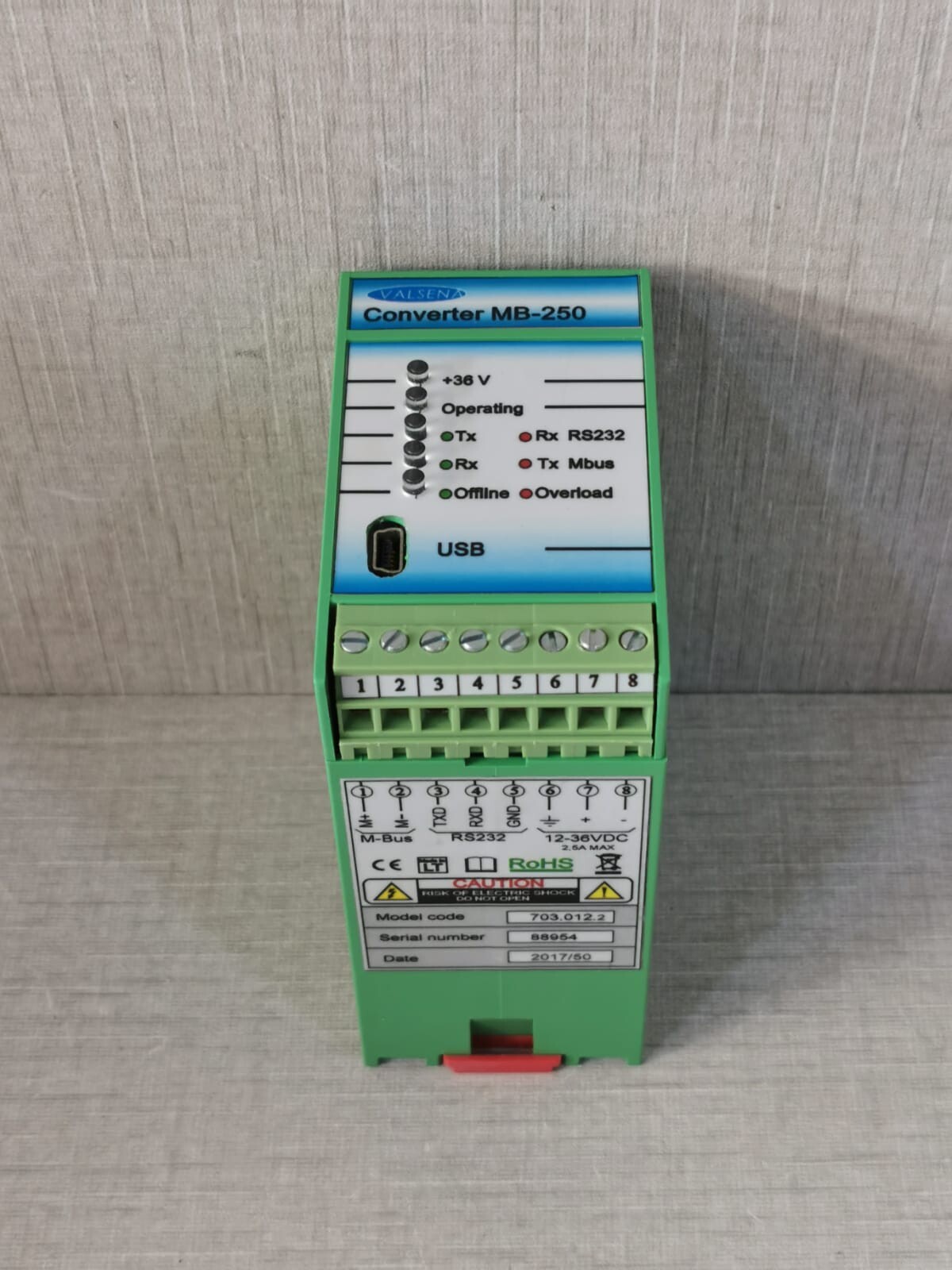 VALSENA 703.012.2 VALSENA M-BUS TO MODBUS CONVERTER MB-250 (RS232) 703.012.2 3