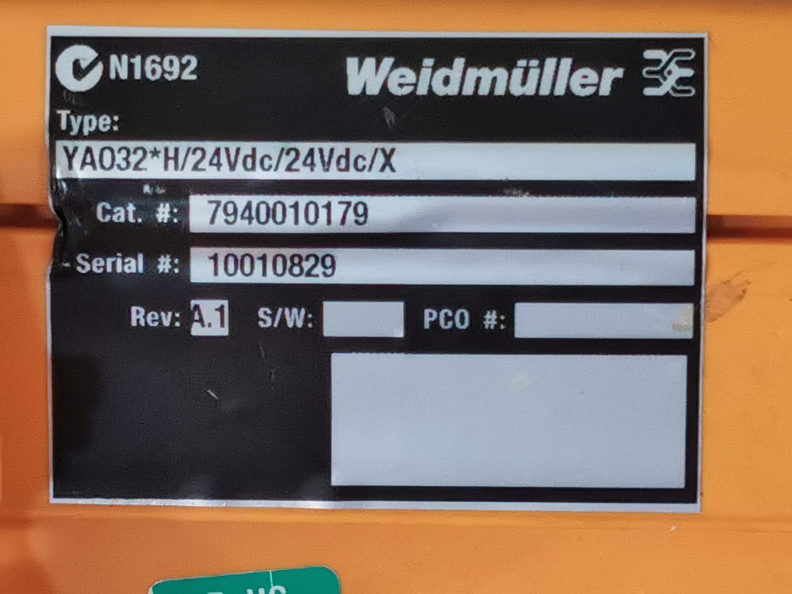 Weidmuller YAO32H Weidmuller YAO32H 24VDC RELAY BOARD 7940010179 2
