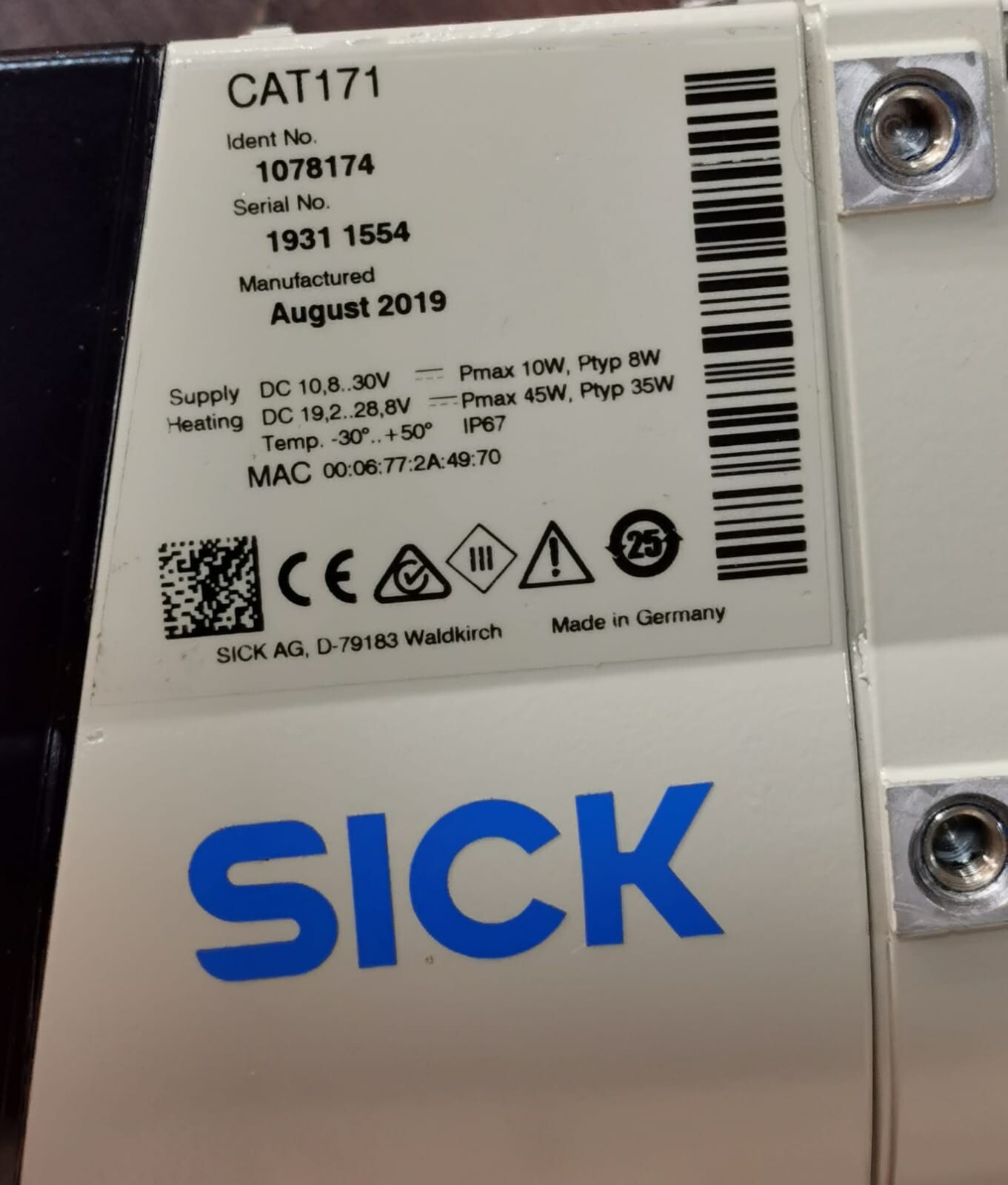 SICK CAT171 SICK CAT171 LiDAR Sensor 2