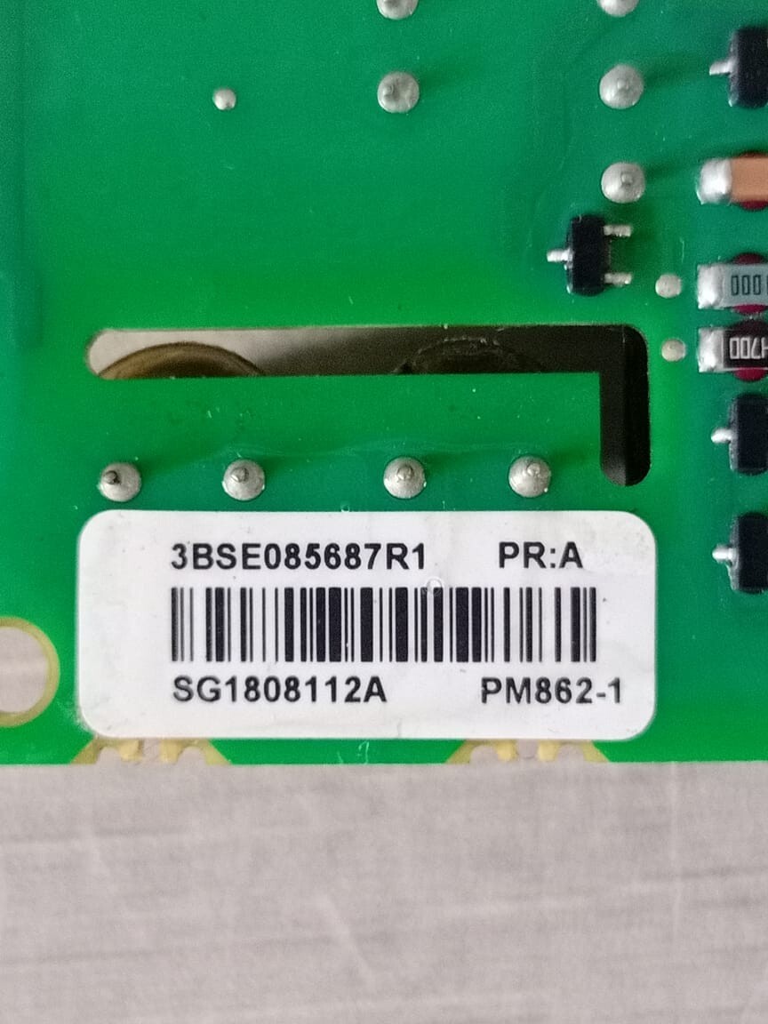 ABB 3BSE085687R1 ABB 3BSE085687R1 PR:A PM862-1 BOARD REMOVED FROM 3BSE066484R1 PR:C PM851A 3