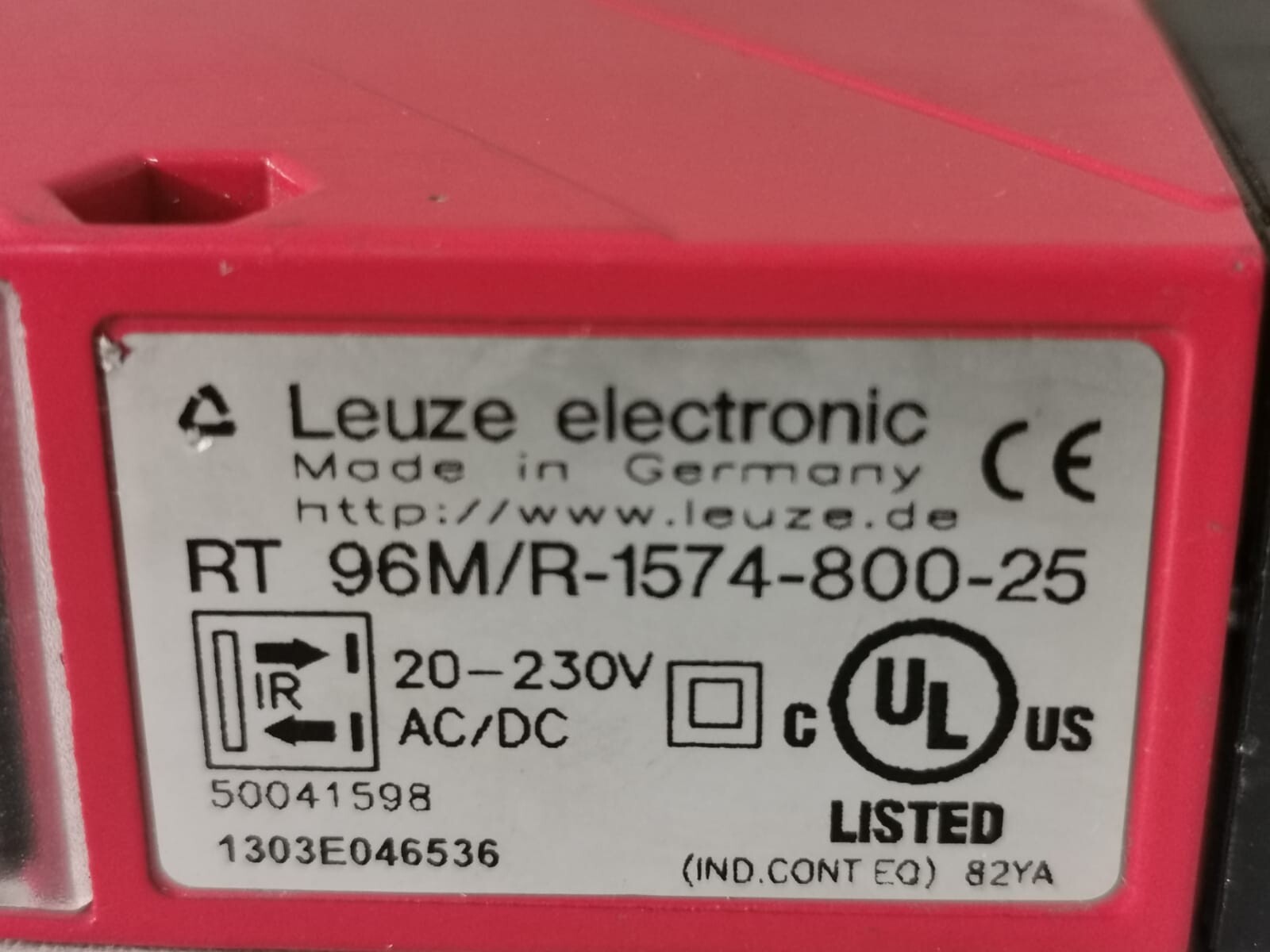 Leuze RT 96M/R-1574-800-25 LEUZE ELECTRONIC RT 96M/R-1574-800-25 SENSOR 2