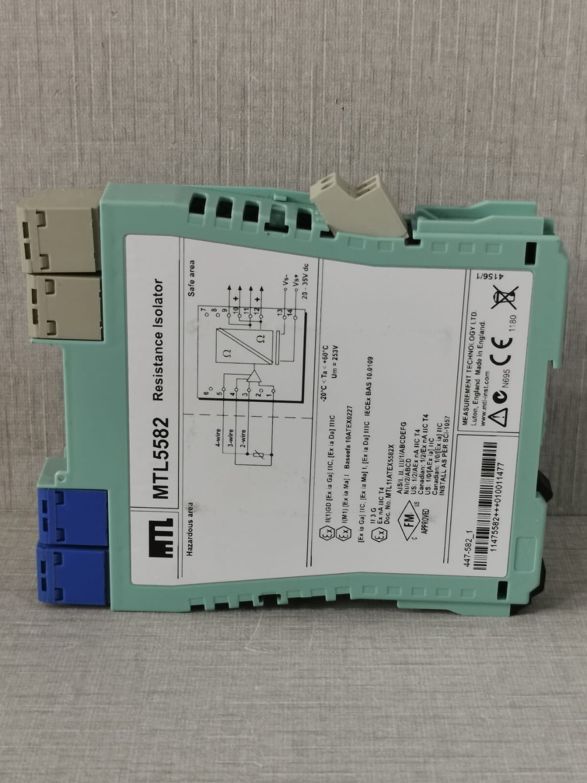 MEASUREMENT TECHNOLOGY MTL5582 MEASUREMENT TECHNOLOGY MTL5582 RESISTANCE ISOLATOR 7
