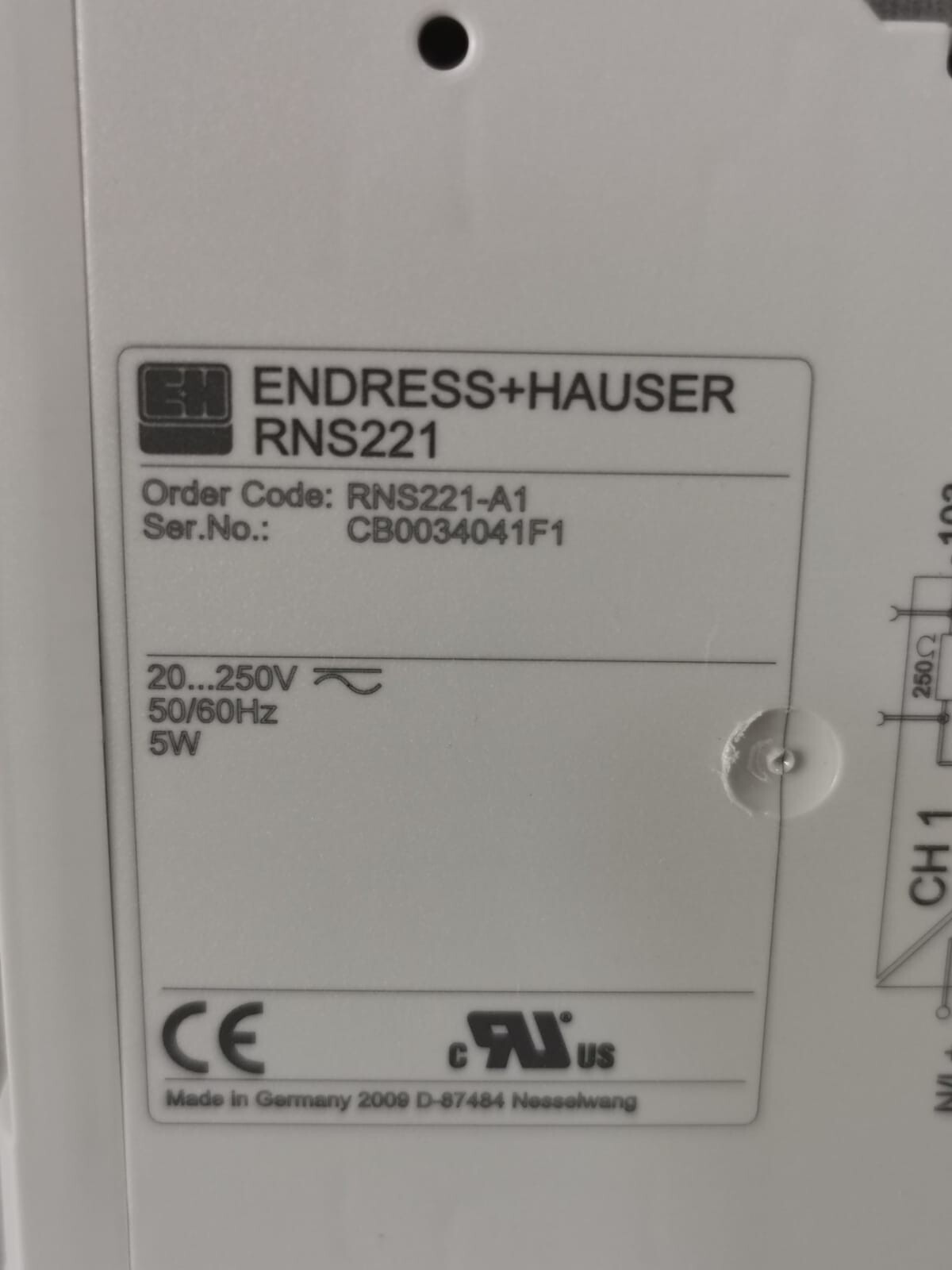 Endress+Hauser RNS221-A1 ENDRESS+HAUSER RNS221 TRANSMITTER SUPPLY RNS221-A1 5