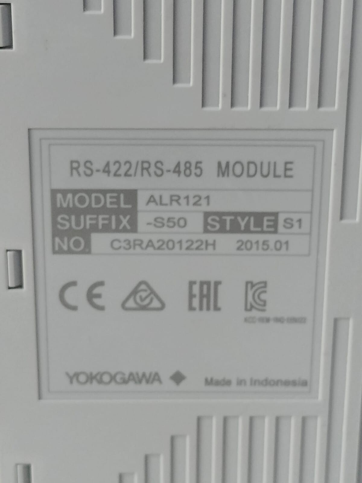 Yokogawa ALR121 YOKOGAWA ALR121 -S50 S1 RS-422/RS-485 MODULE ALR121 7