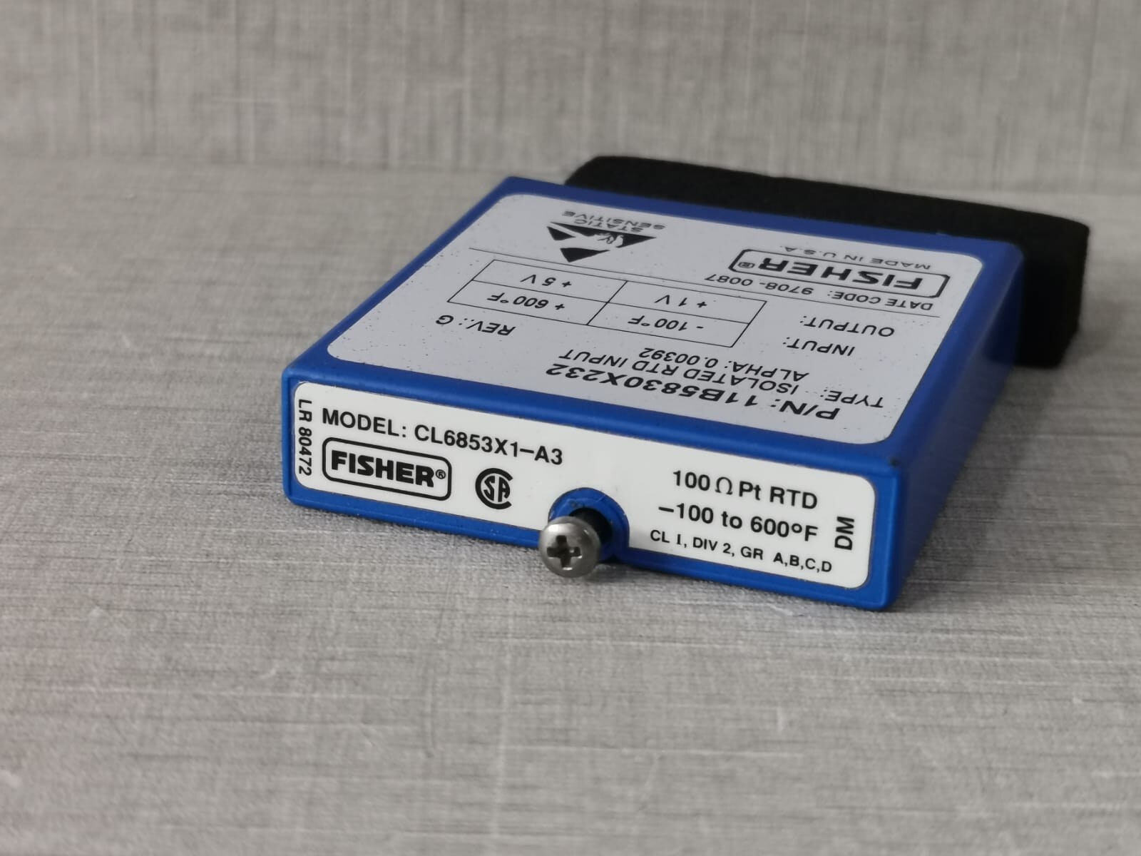 FISHER 11B5830X2323 FISHER CL6853X1-A3 11B5830X2323 ISOLATED RTD INPUT REV G 3