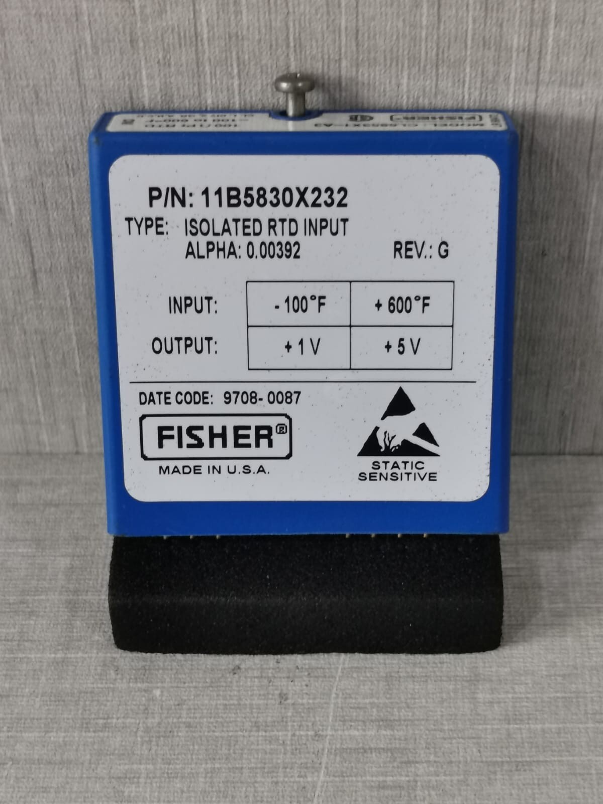 FISHER 11B5830X2323 FISHER CL6853X1-A3 11B5830X2323 ISOLATED RTD INPUT REV G 4
