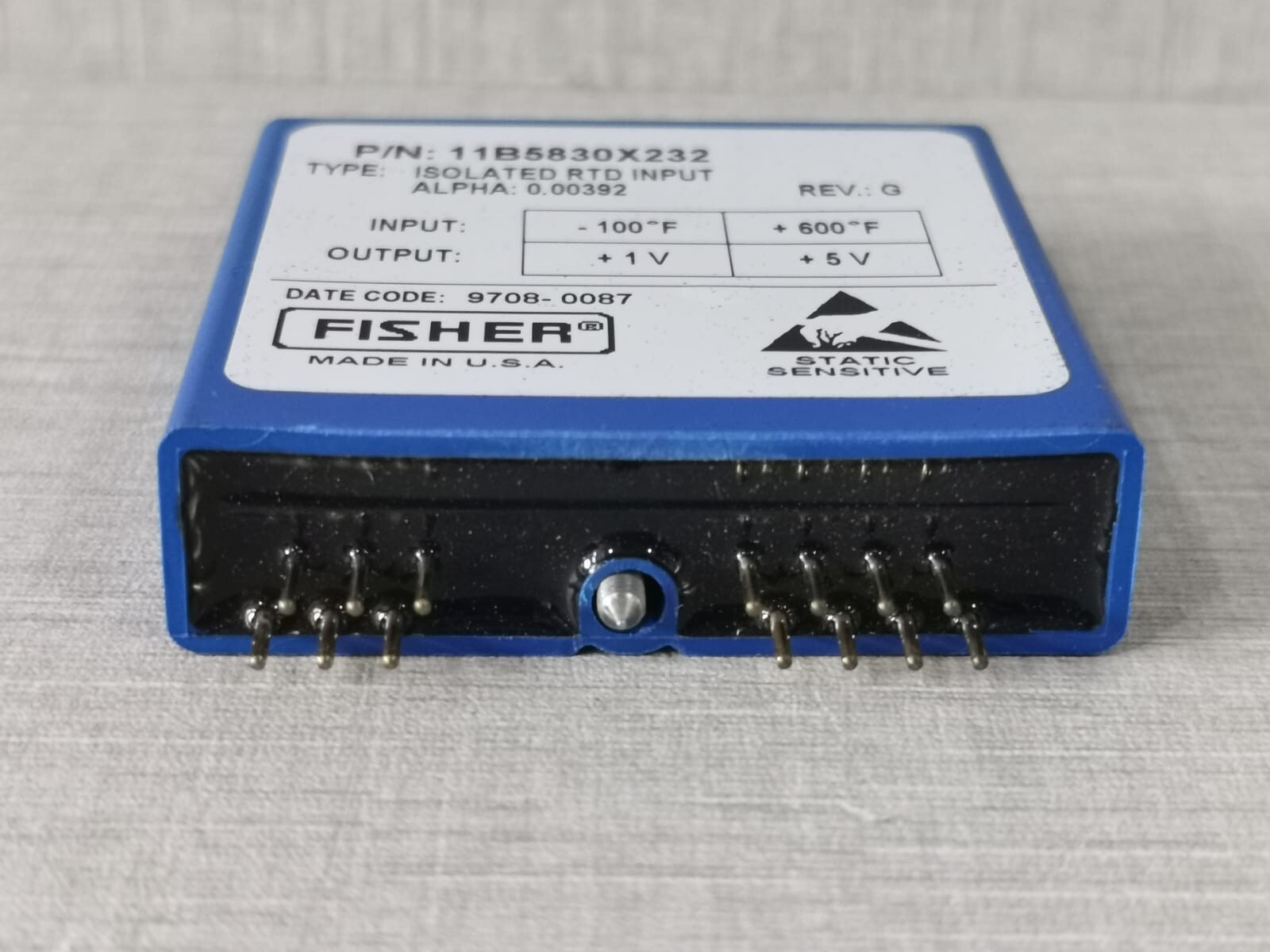 FISHER 11B5830X2323 FISHER CL6853X1-A3 11B5830X2323 ISOLATED RTD INPUT REV G 7
