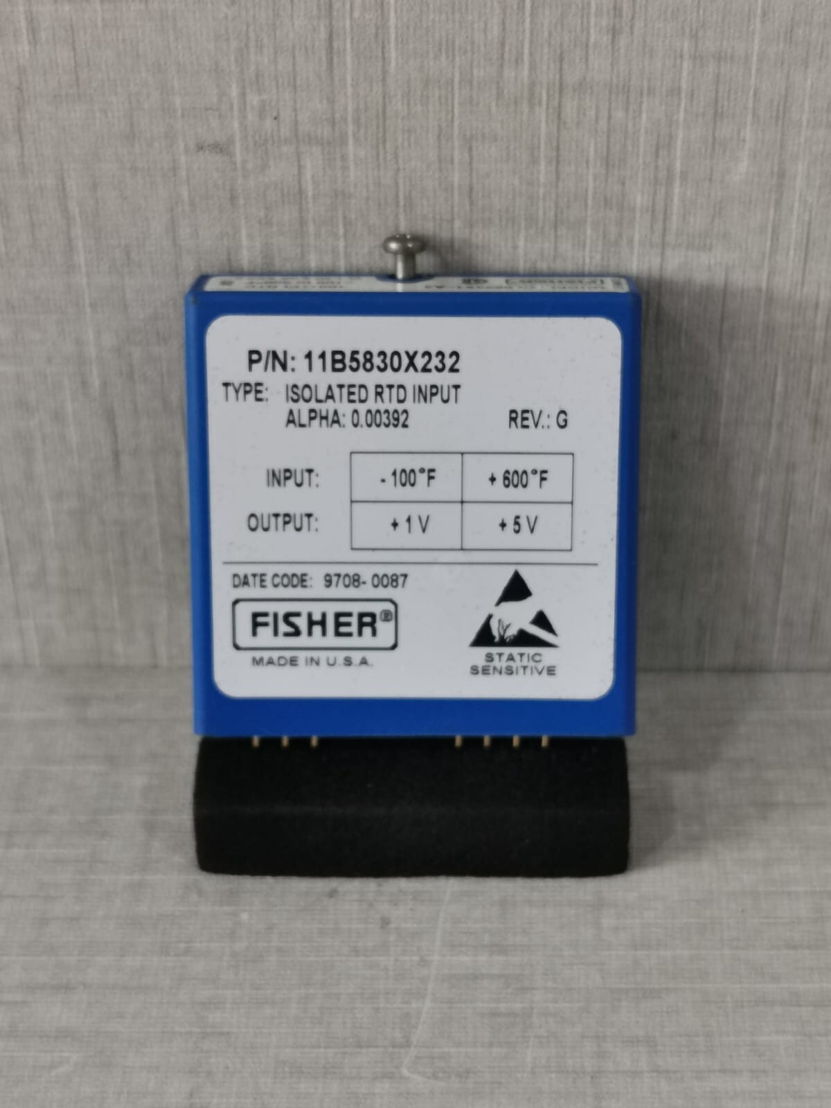 FISHER 11B5830X2323 FISHER CL6853X1-A3 11B5830X2323 ISOLATED RTD INPUT REV G 8