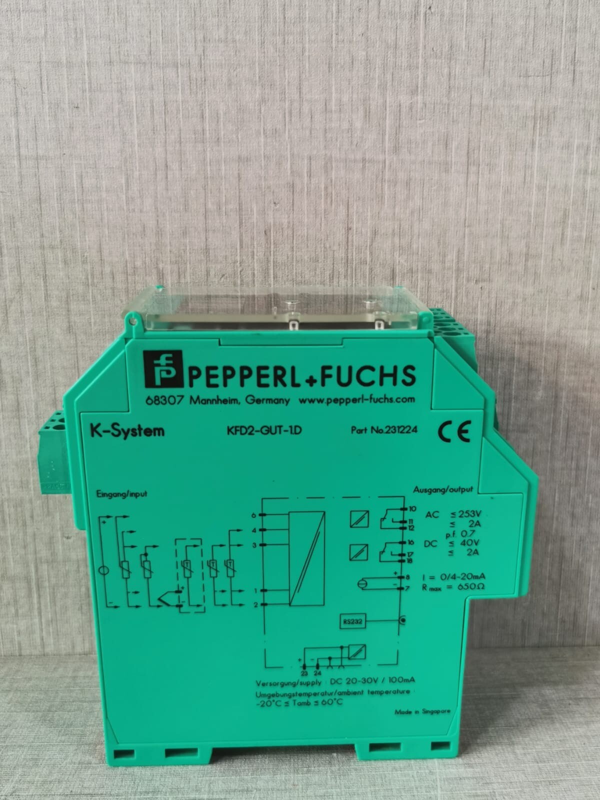 Pepperl+Fuchs KFD2-GUT-1.D PEPPERL+FUCHS KFD2-GUT-1.D TEMPERATURE CONVERTER 231224- WITH OLD STOCK BOX 4