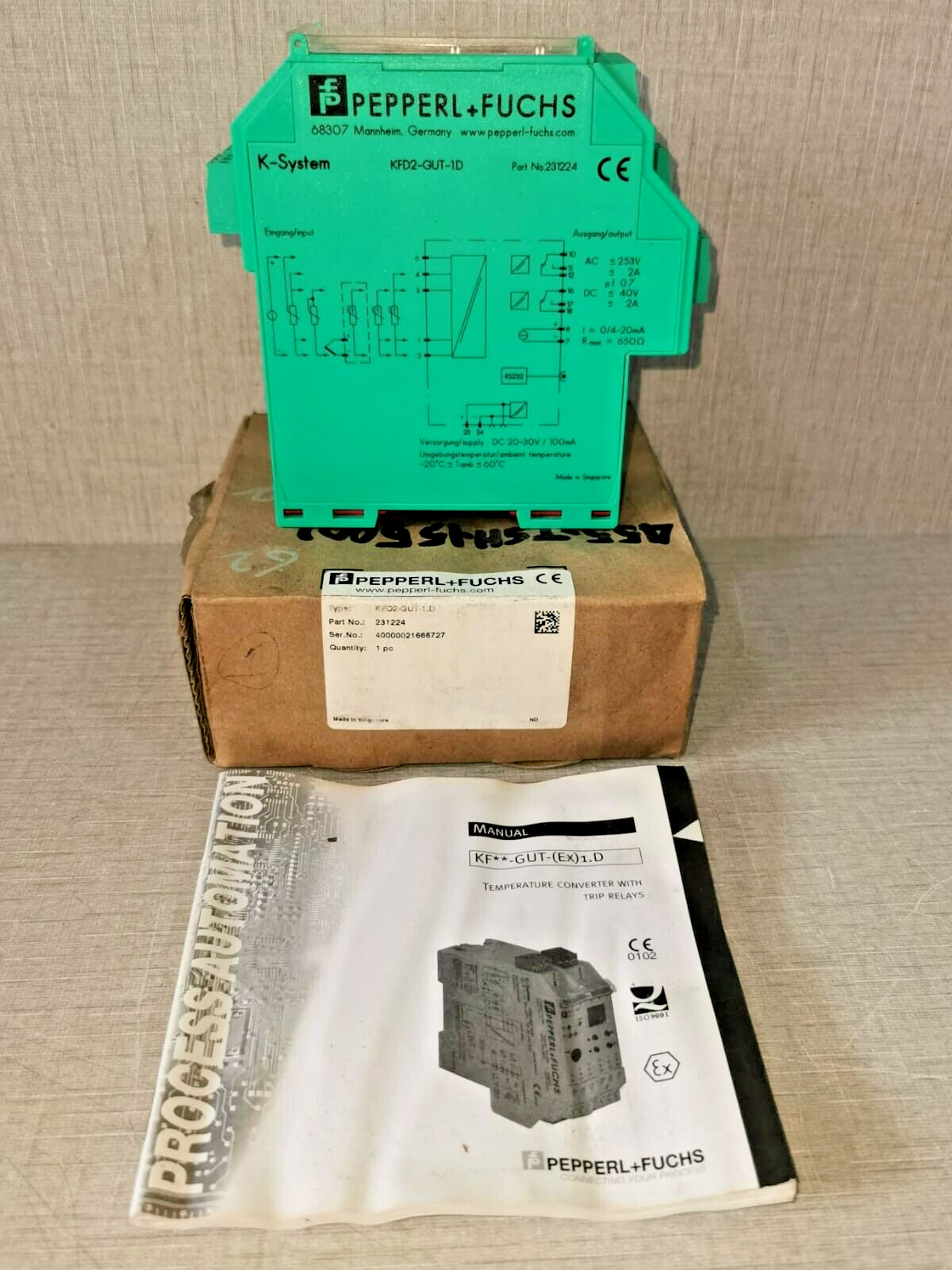 PEPPERL+FUCHS KFD2-GUT-1.D TEMPERATURE CONVERTER 231224- WITH OLD STOCK BOX