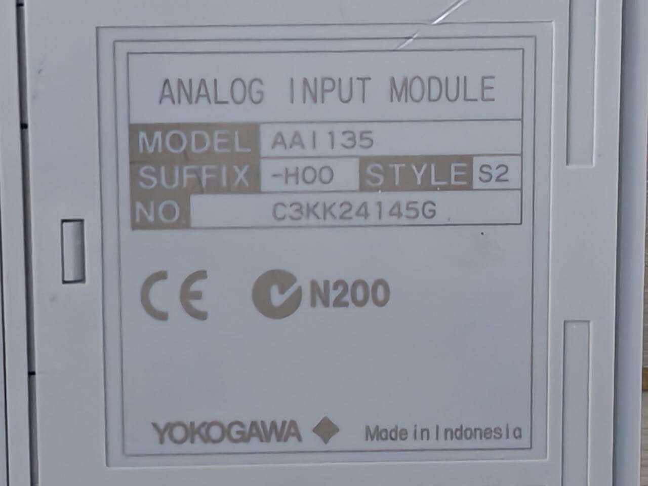 Yokogawa AAI135-H00 AAI135 YOKOGAWA AAI135-H00 S2 ANALOG INPUT MODULE WITH ATK4A-00 S1 MODULE 5