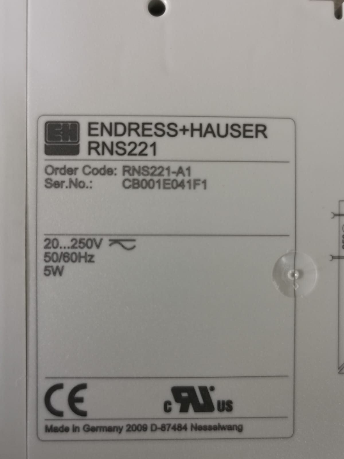 Endress+Hauser RNS221-A1 ENDRESS+HAUSER RNS221 TRANSMITTER SUPPLY RNS221-A1 3