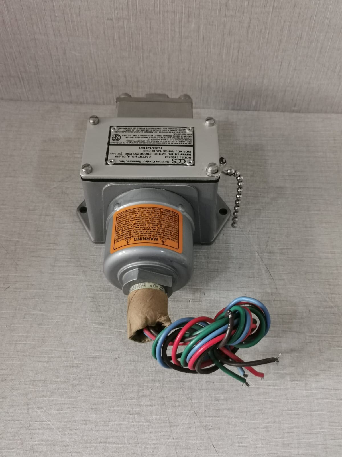 CCS PROOF-750 CCS 646DZE1 DIFFERENTIAL SWITCH PROOF 750 PSIG 52BAR 4
