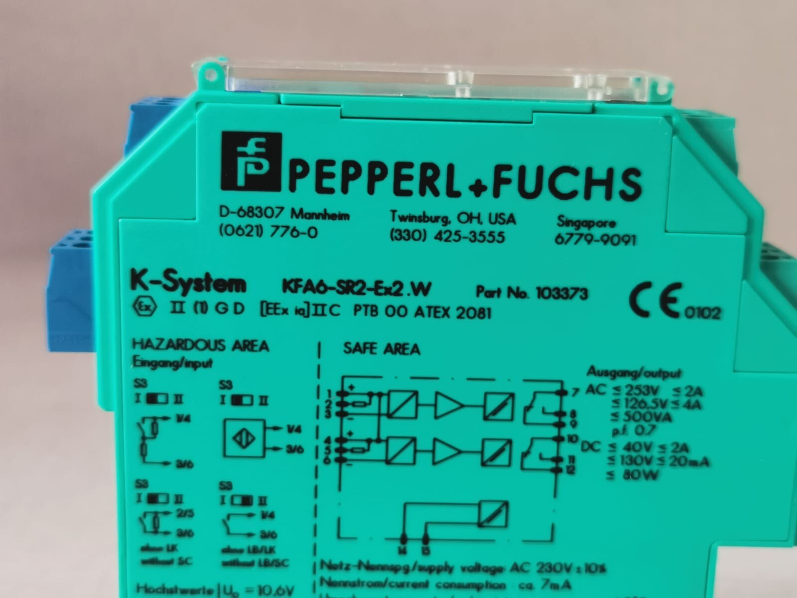 Pepperl+Fuchs KFA6-SR2-EX2.W Pepperl+Fuchs KFA6-SR2-Ex2.W Switch Amplifier 103373 5