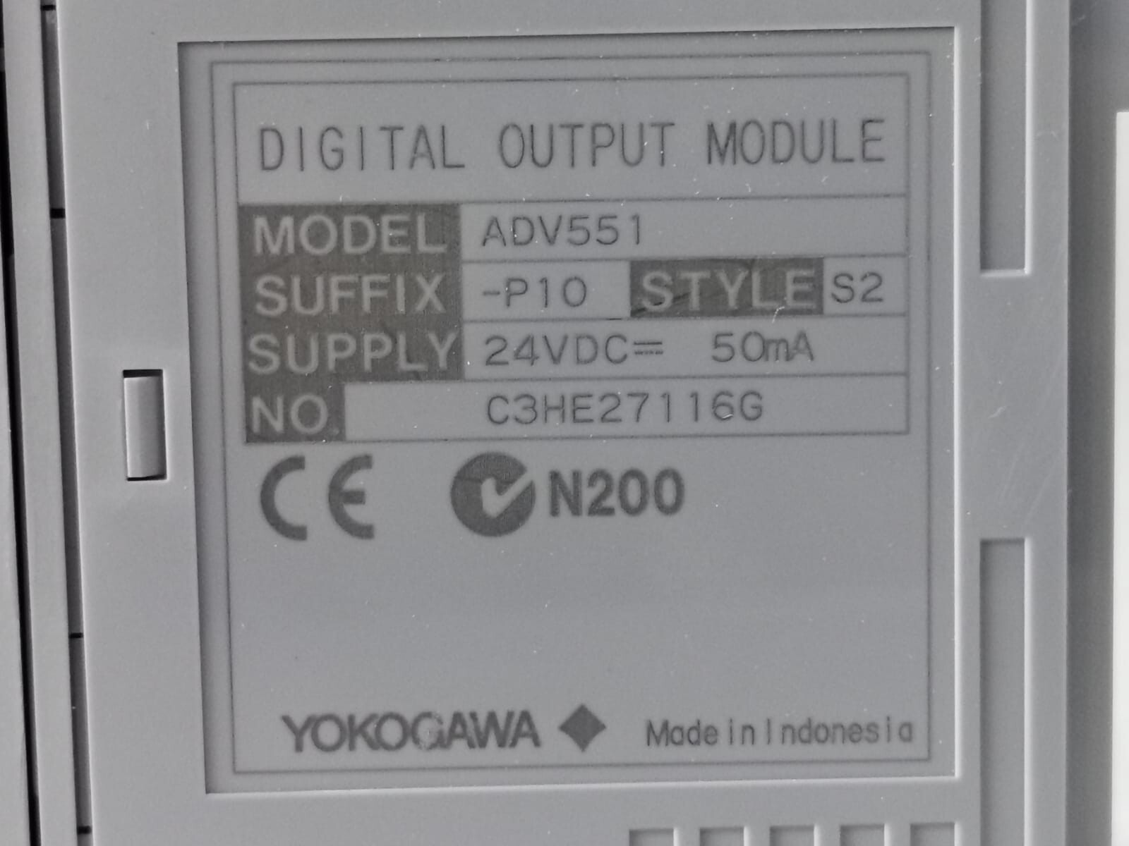 Yokogawa ADV551-P10 ADV551 YOKOGAWA ADV551-P10 S2 with ATD5S-10 S2 DIGITAL OUTPUT MODULE 5