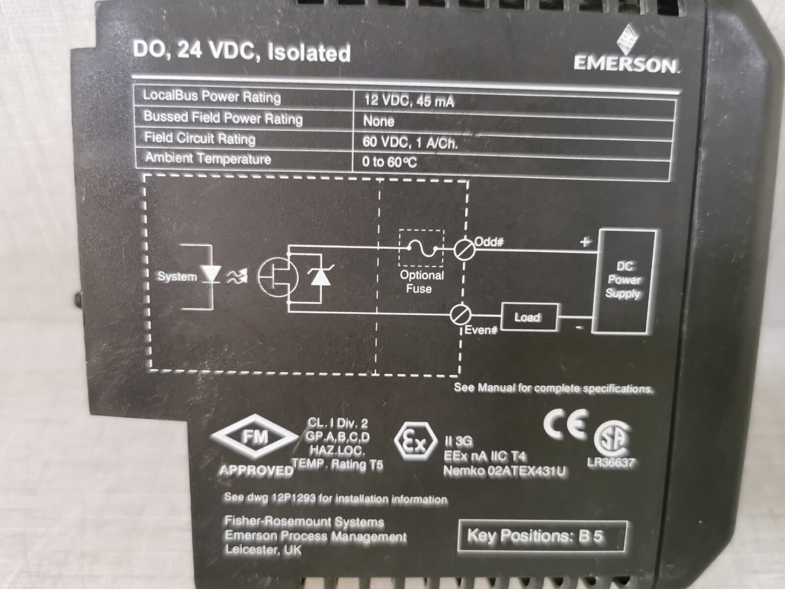Rosemount KJ3001X1-BG1 FISHER-ROSEMOUNT KJ3001X1-BG1 DISCRETE OUTPUT PLC MODULE 12P0557X162 2