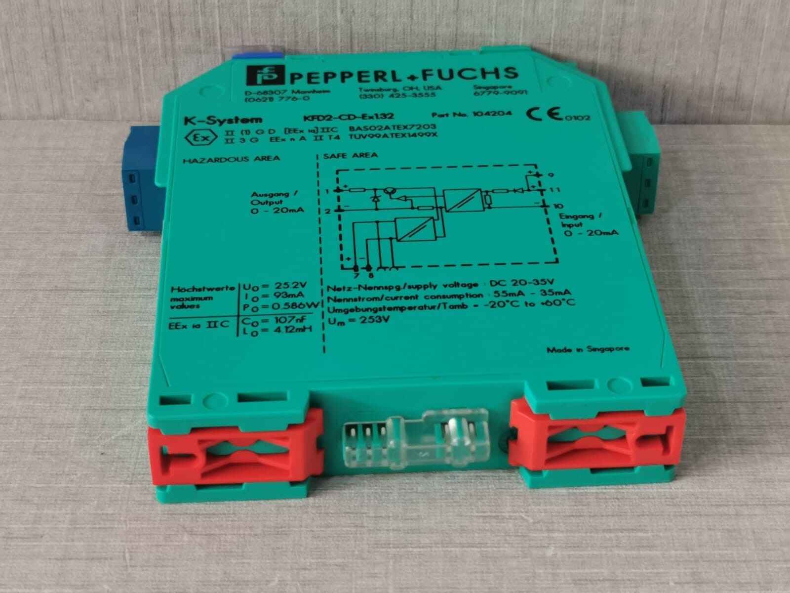 Pepperl+Fuchs KFD2-CD-EX1.32 Pepperl+Fuchs KFD2-CD-Ex1.32 Safety Barrier 104204 9