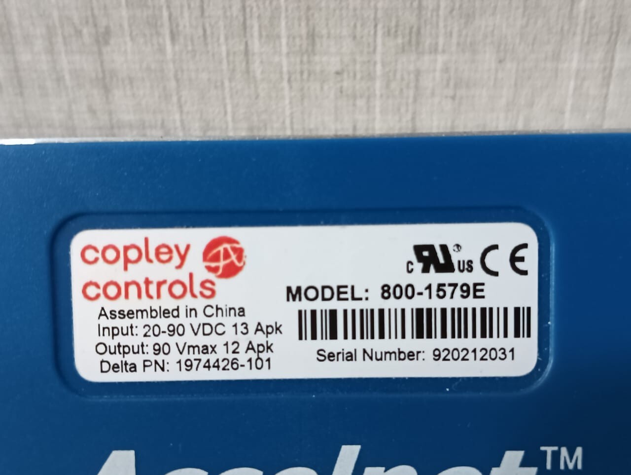 Copley Controls 800-1579E COPLEY CONTROLS SERVO DRIVER ACCELNET 800-1579E 2