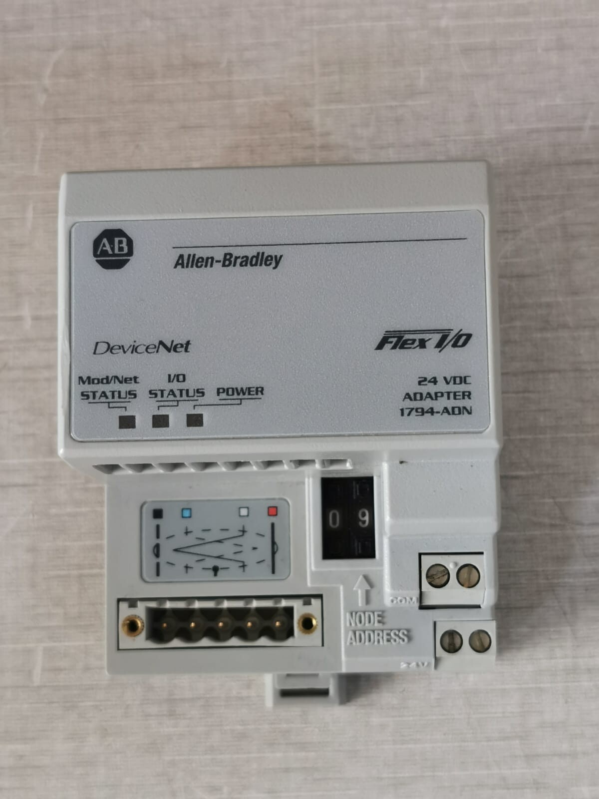 Rockwell Automation 1794-ADN Allen Bradley 1794-ADN FLEX I/O DeviceNet Adapter PN-90463 3