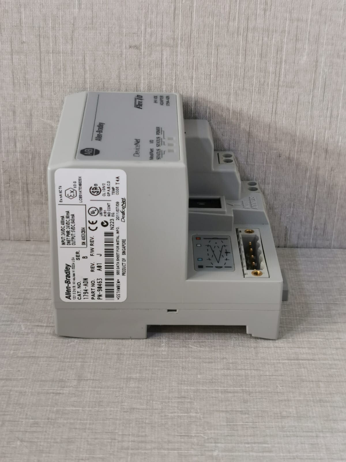 Rockwell Automation 1794-ADN Allen Bradley 1794-ADN FLEX I/O DeviceNet Adapter PN-90463 6