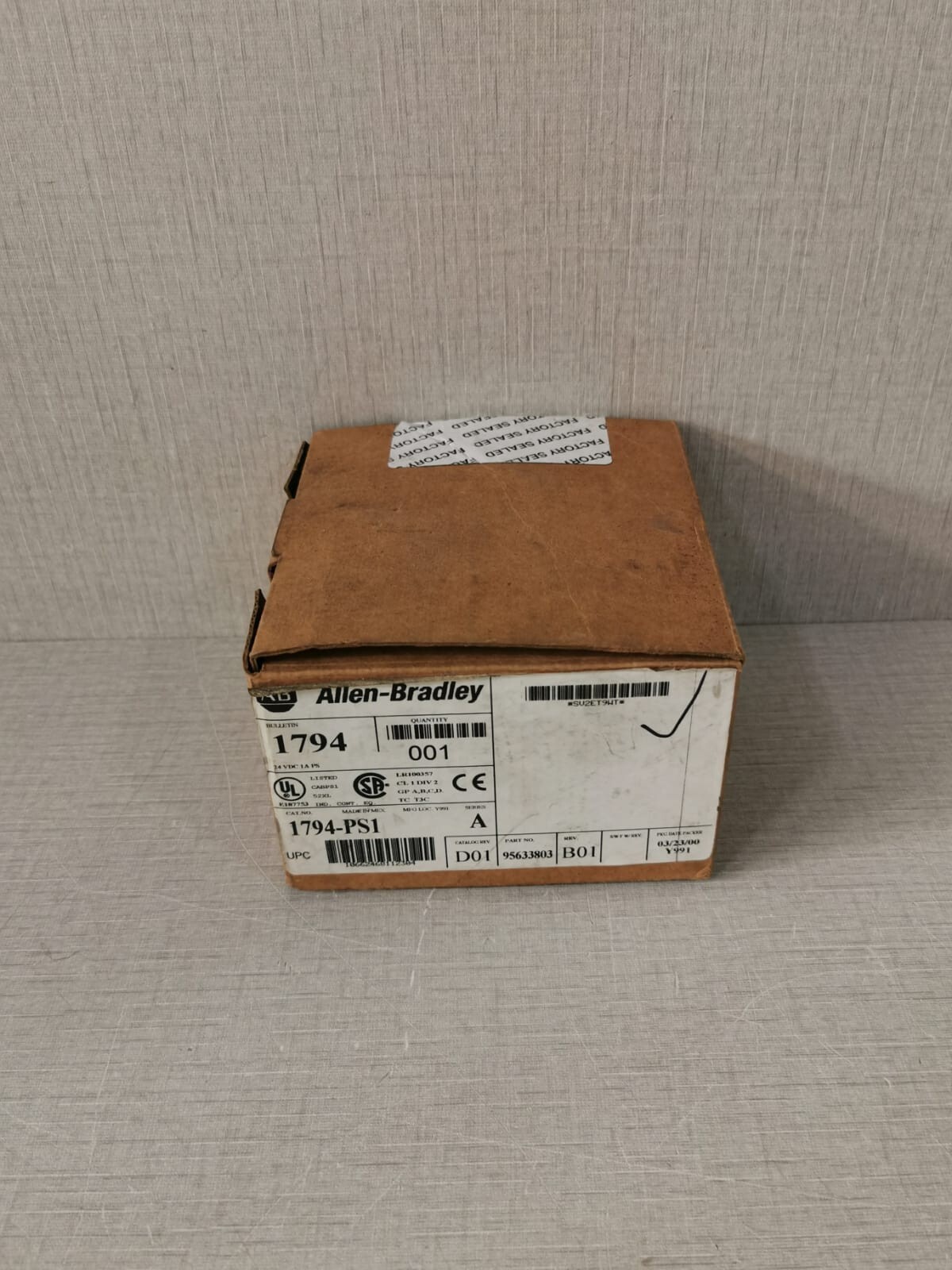 Rockwell Automation 1794-PS1 Allen Bradley 1794-PS1 Flex I/O Power Supply Series A P/n: 95633803 8