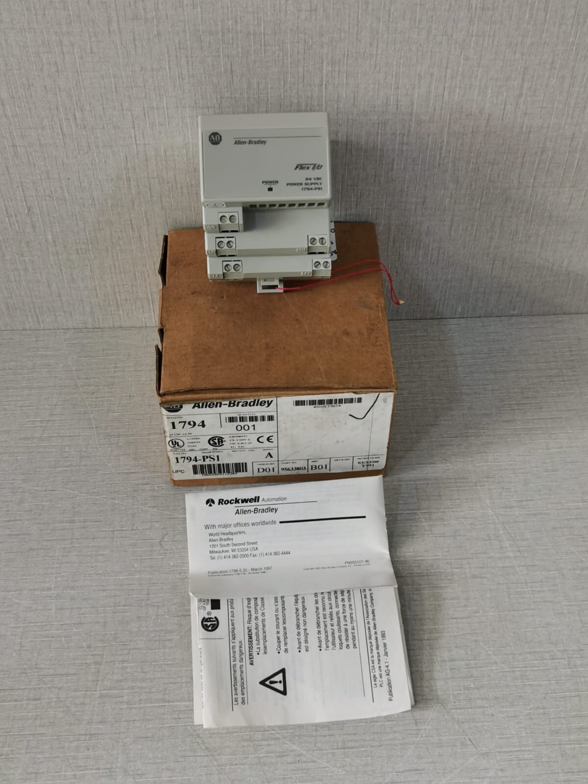 Allen Bradley 1794-PS1 Flex I/O Power Supply Series A P/n: 95633803