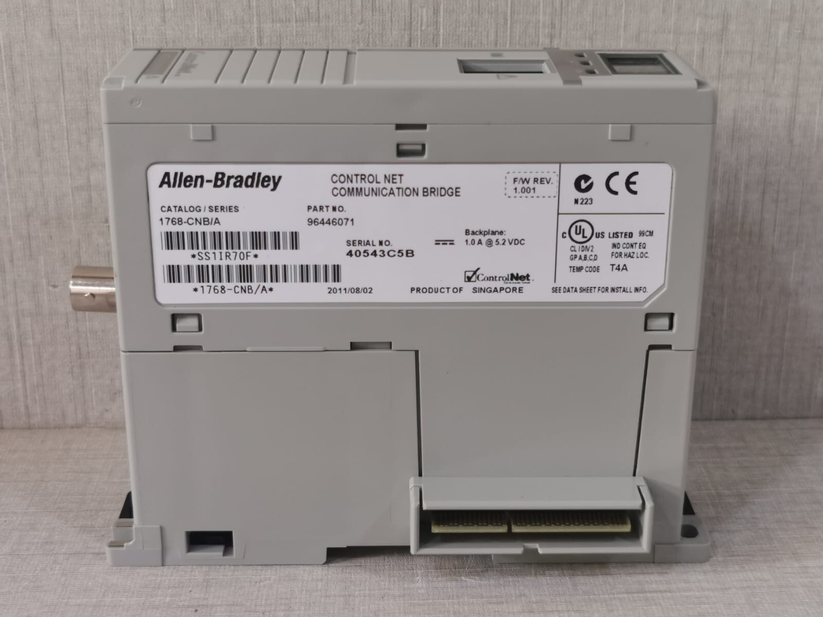Rockwell Automation 1768-CNB Allen Bradley 1768-CNB ControlNet Module Series A P/n: 96446071 5