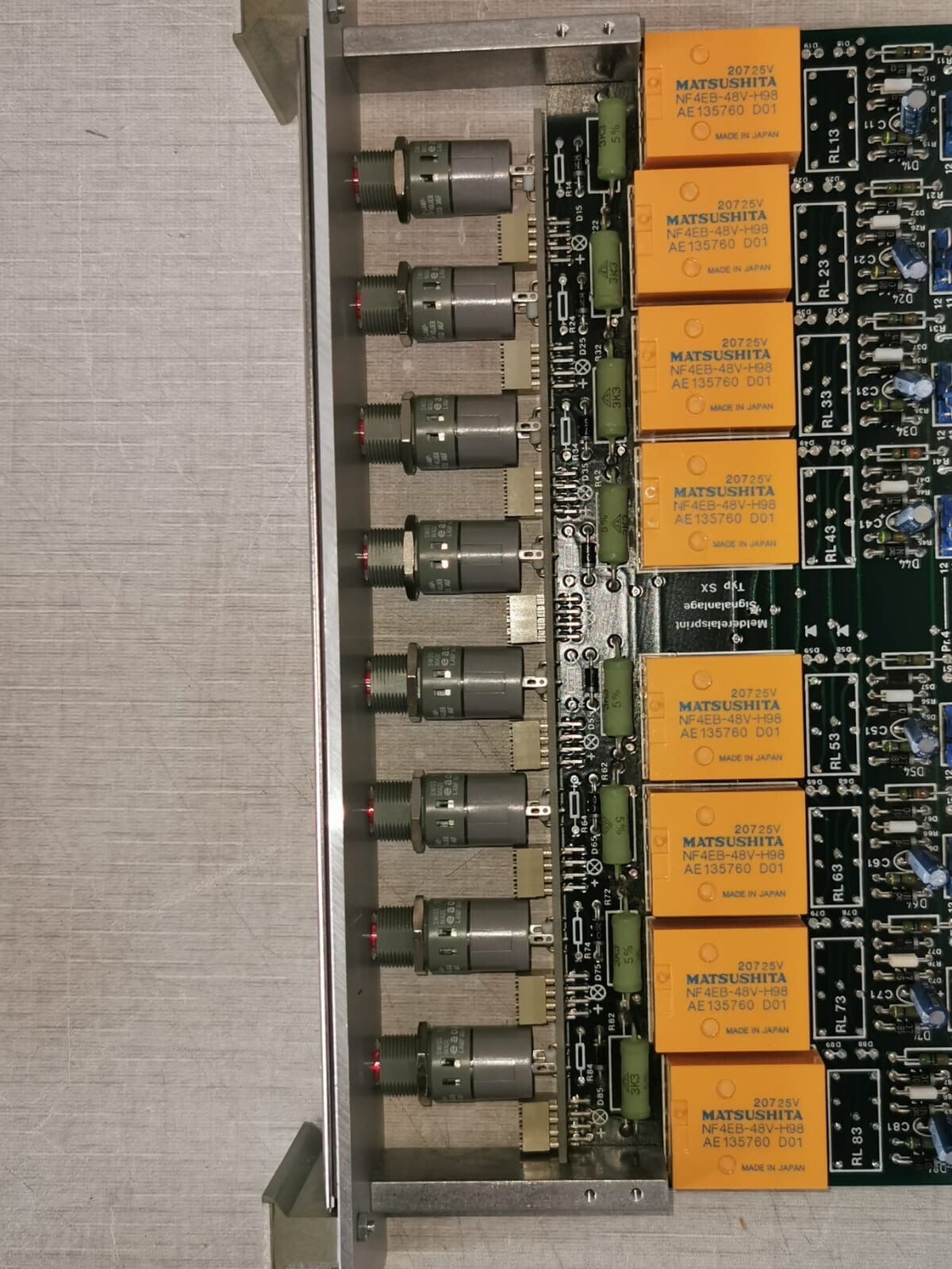 Panasonic MESSAGE Matsushita Message Relay Circuit Board Signal System Type SX 6