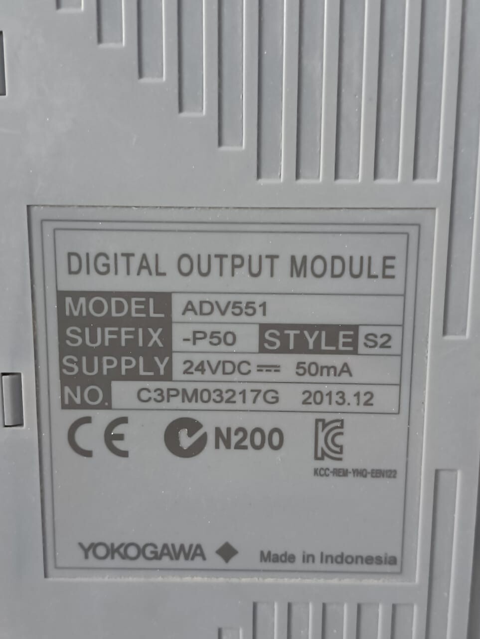 Yokogawa ADV551-P50 ADV551 YOKOGAWA ADV551-P50 STYLE S2 DIGITAL OUTPUT MODULE 2