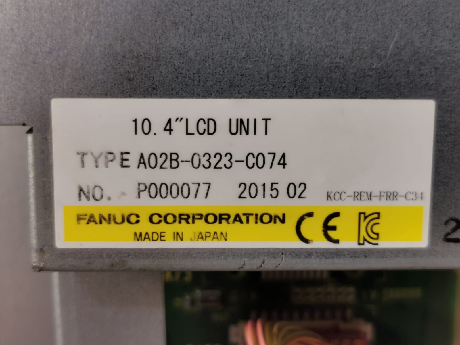Fanuc A02B-0323-C074 FANUC A02B-0323-C074 SERIES 35I-MODEL B 10.4 LCD UNIT 9