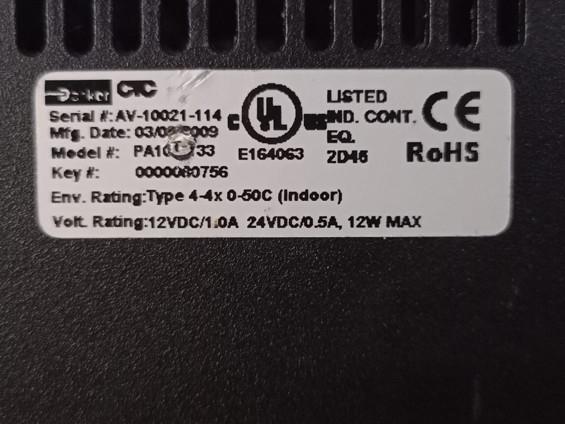 Parker PA10T-133 Parker CTC PA10T-133 PowerStation 12VDC/1.0A 24VDC/0.5A 8