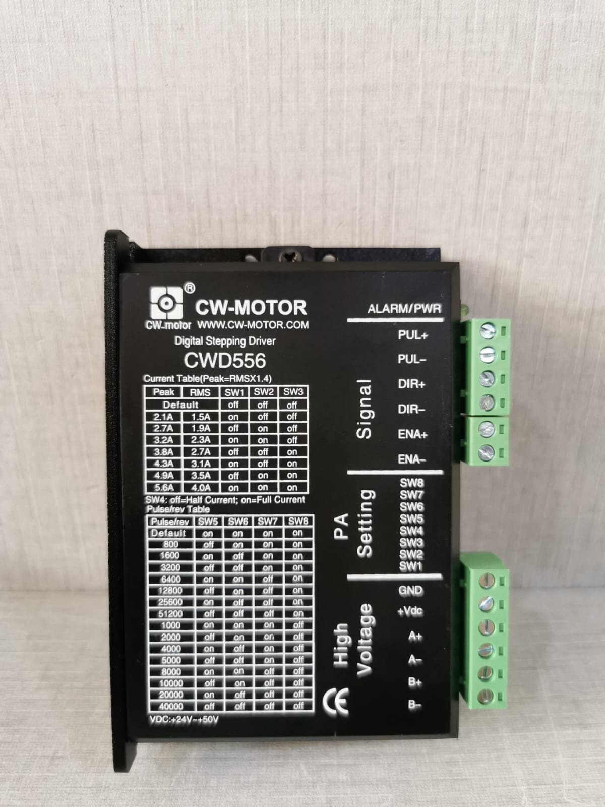 CW-MOTOR CWD556 PCS CW-MOTOR CWD556 DIGITAL STEPPING DRIVER 24V 3