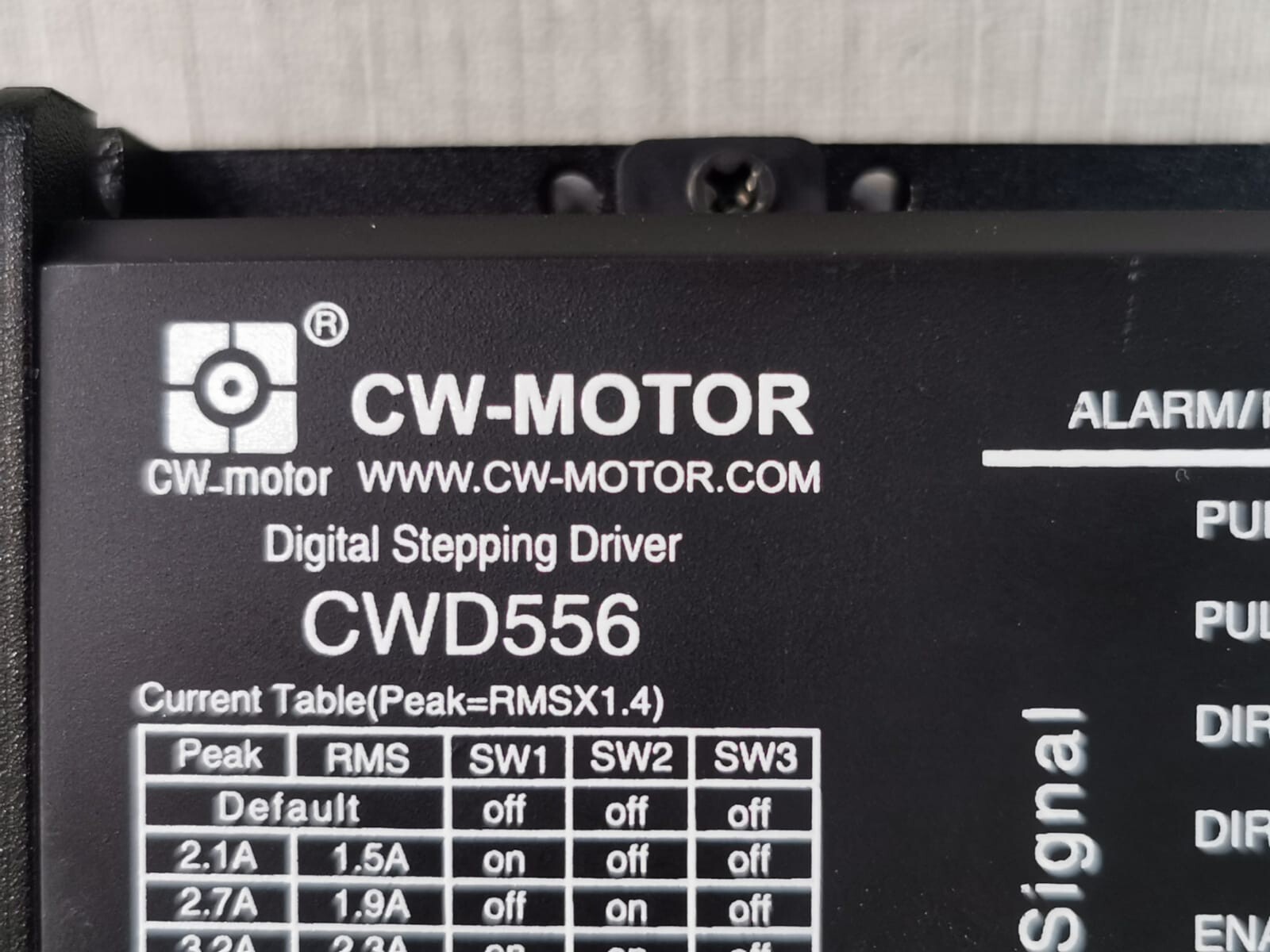 CW-MOTOR CWD556 PCS CW-MOTOR CWD556 DIGITAL STEPPING DRIVER 24V 4