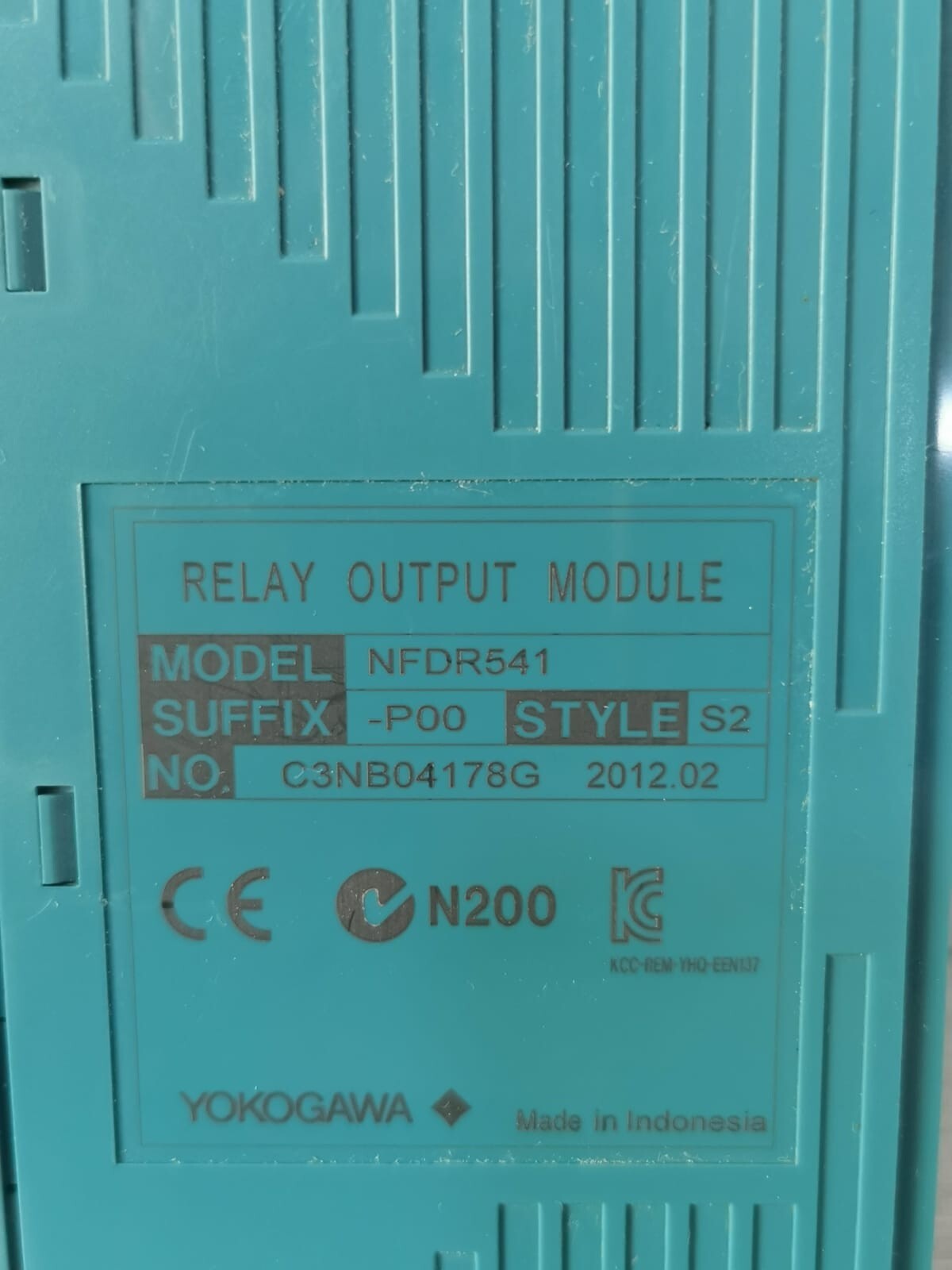 Yokogawa NFDR541-P00 STYLE S2 NFDR541 YOKOGAWA NFDR541-P00 STYLE S2 RELAY OUTPUT MODULE 6